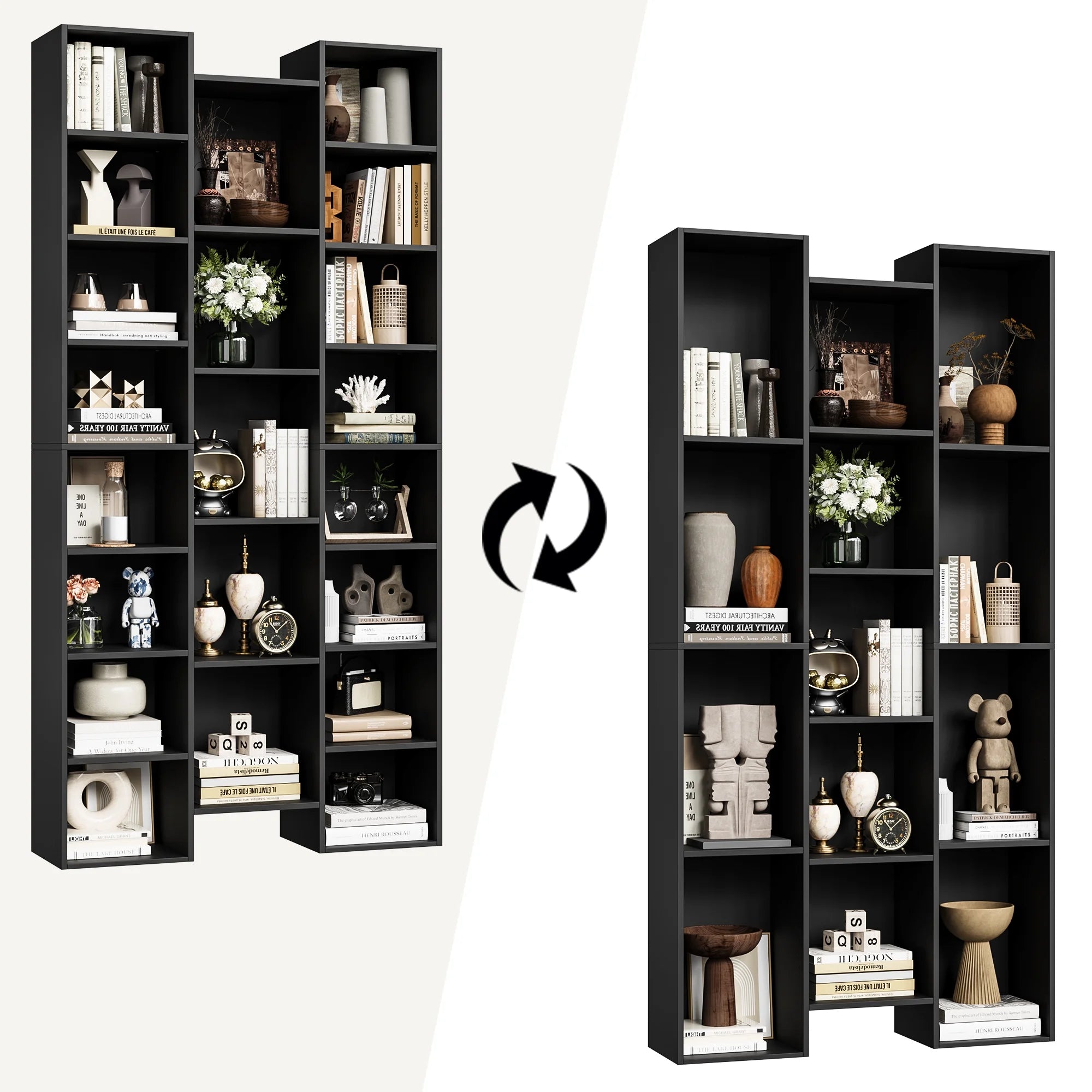 Bookshelves with Adjustable Shelves