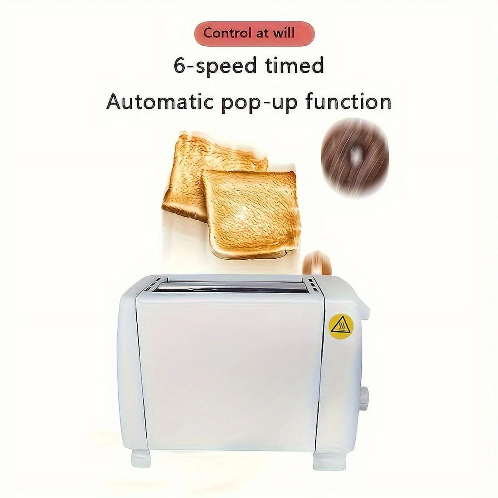Toaster 2 Slice with Auto Shut off & Reheat Function - White