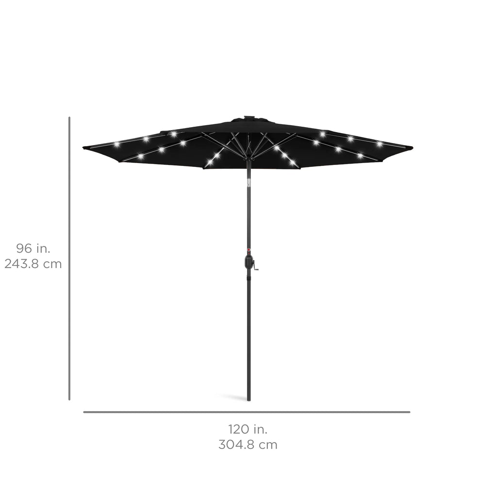 Solar LED Lighted Patio Umbrella 