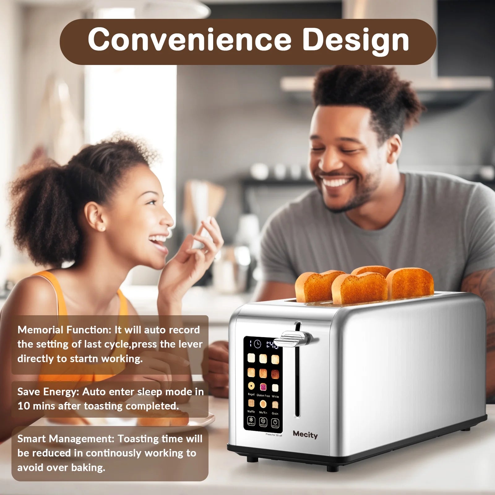 TouchScreen 4 Slice Toaster Stainless Steel - Silver