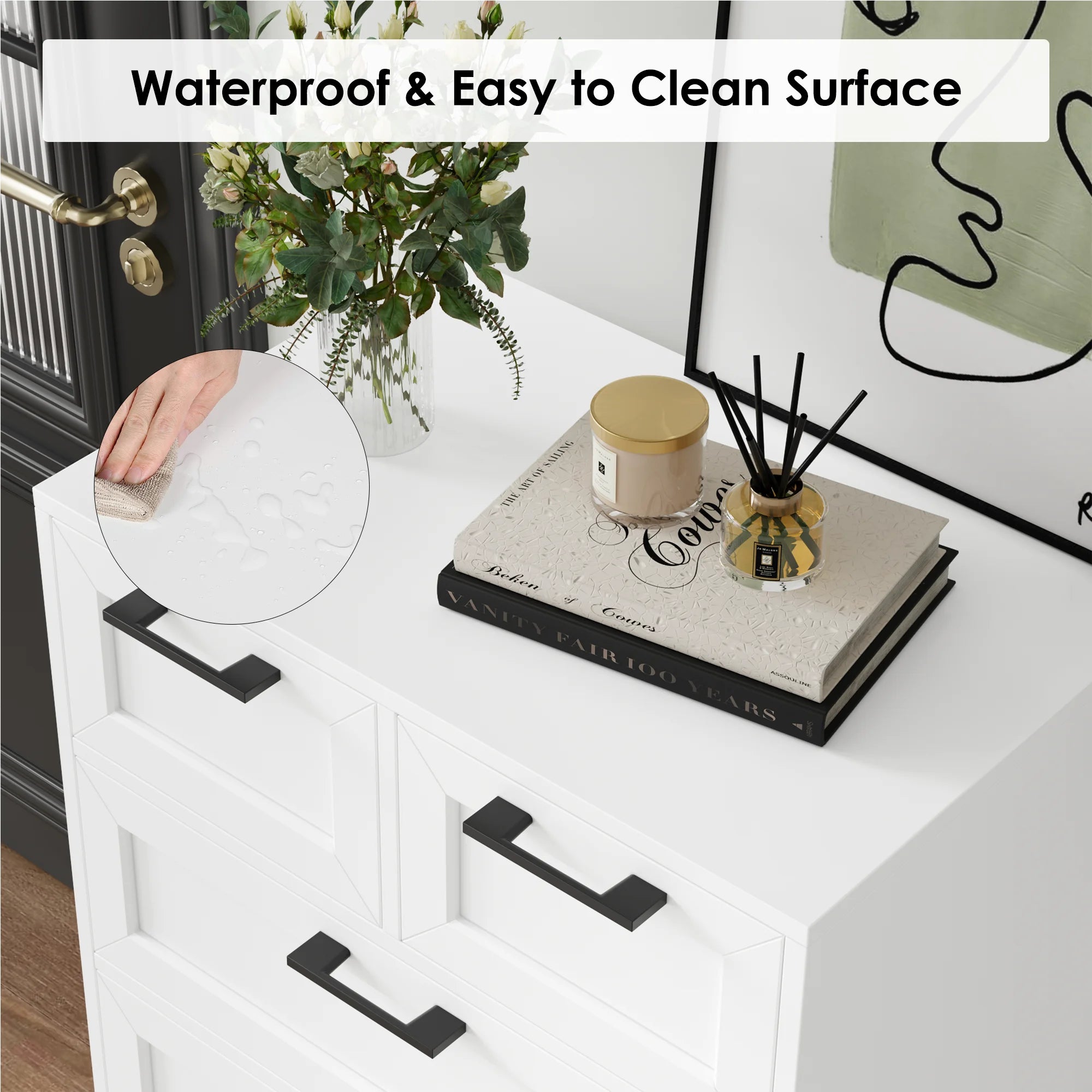 6 Drawer White Dresser