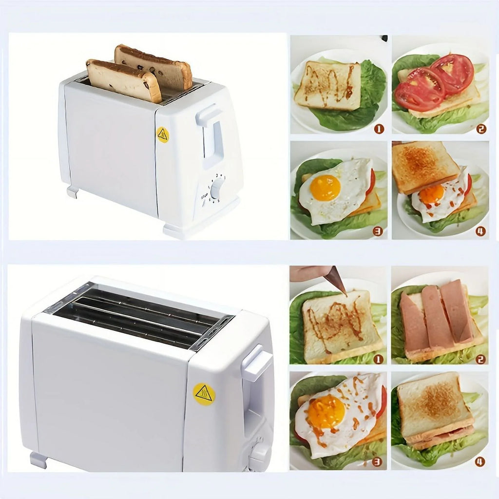 Toaster 2 Slice with Auto Shut off & Reheat Function - White