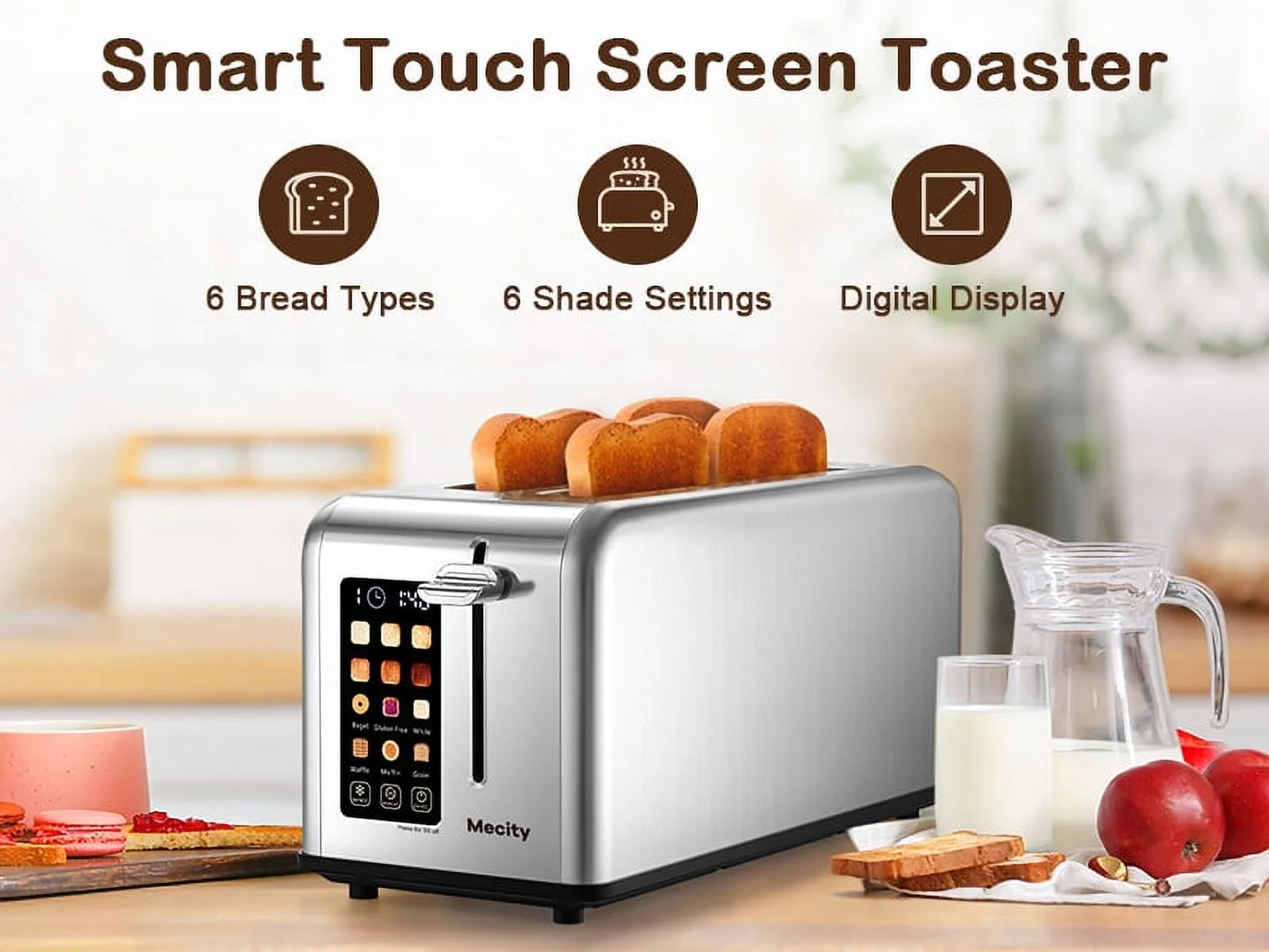 TouchScreen 4 Slice Toaster Stainless Steel - Silver