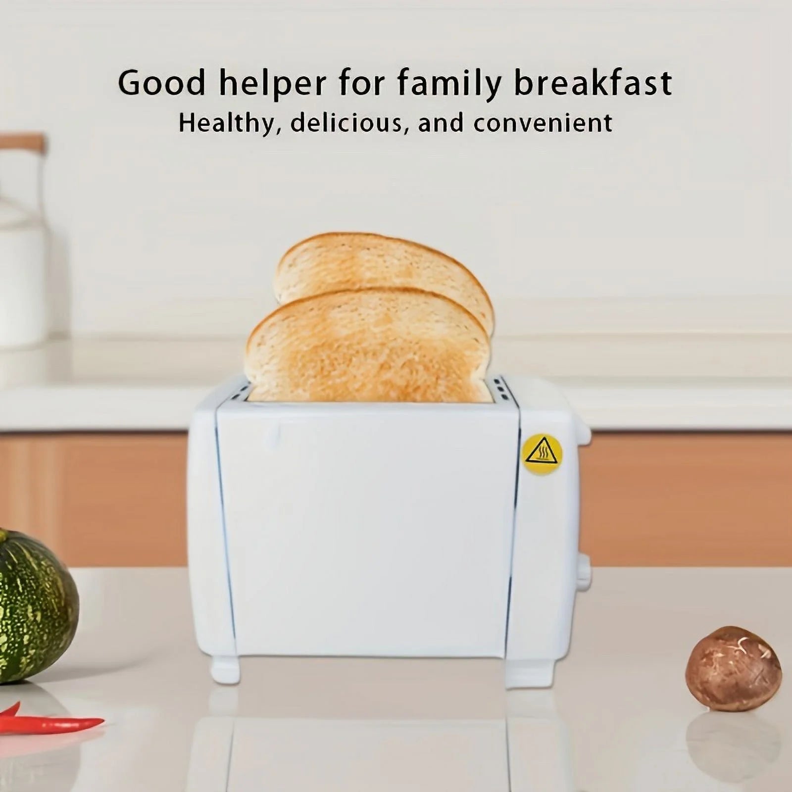 Toaster 2 Slice with Auto Shut off & Reheat Function - White