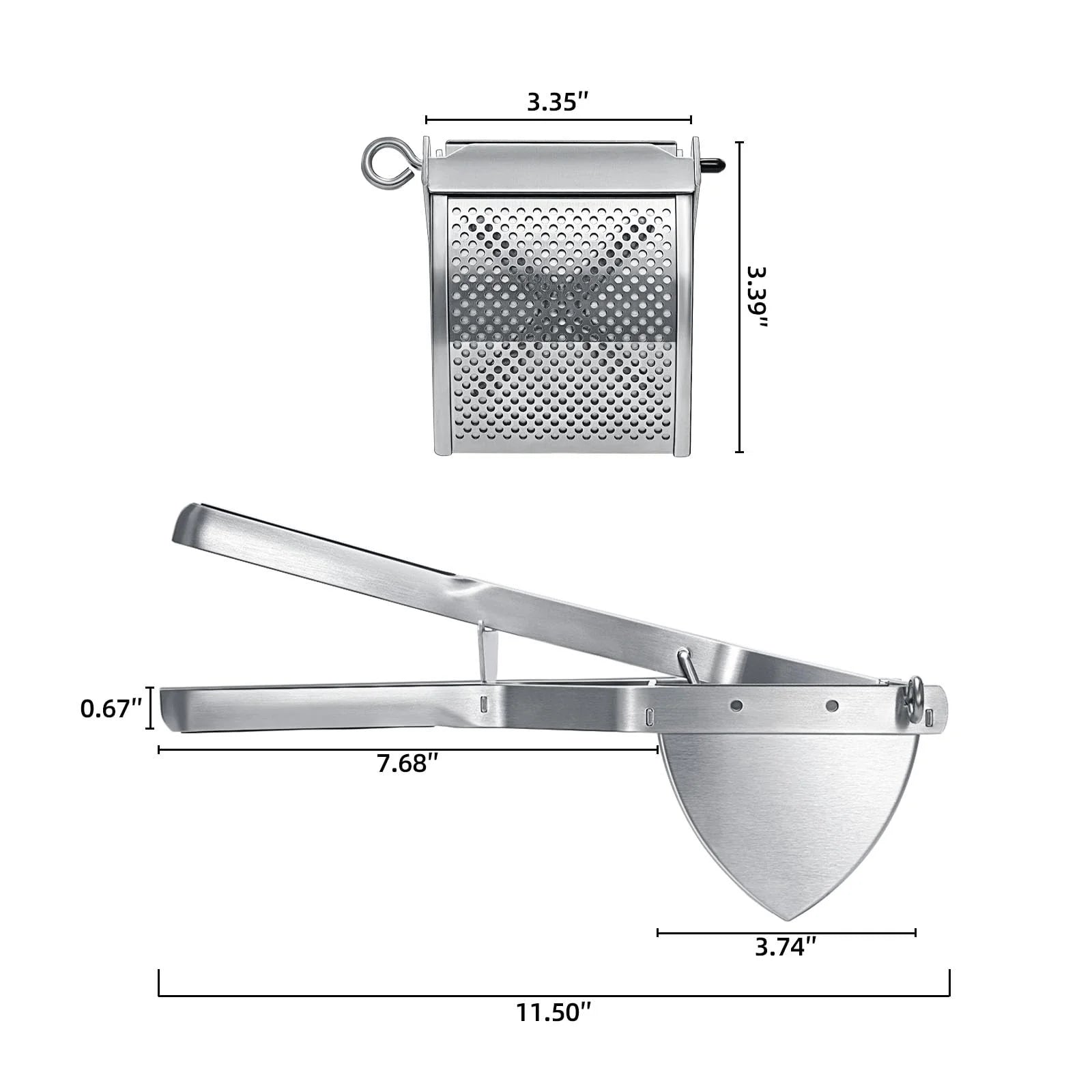Stainless Steel Masher with Ergonomic Handle