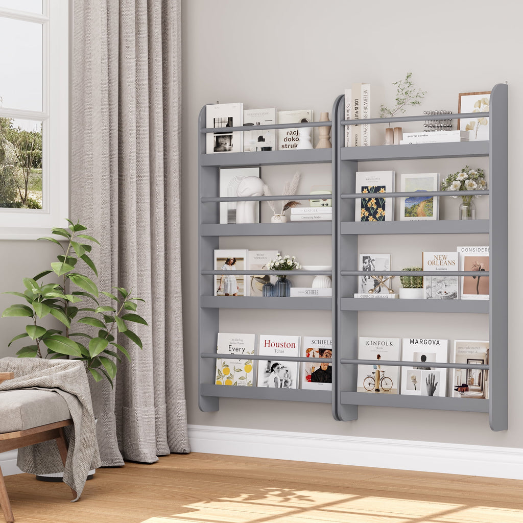 4-Tier Wall Bookshelf 