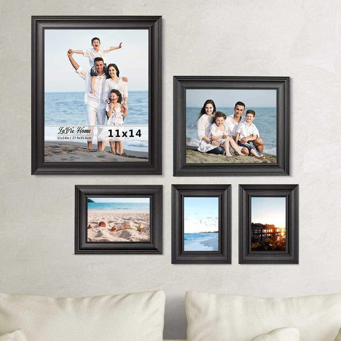 8X10 Picture Frames (3 Pack, Black) 
