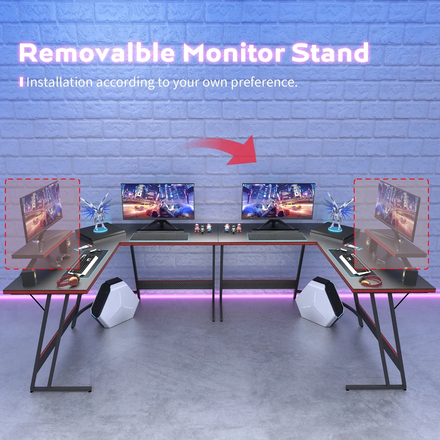 L-Shaped Gaming Desk 