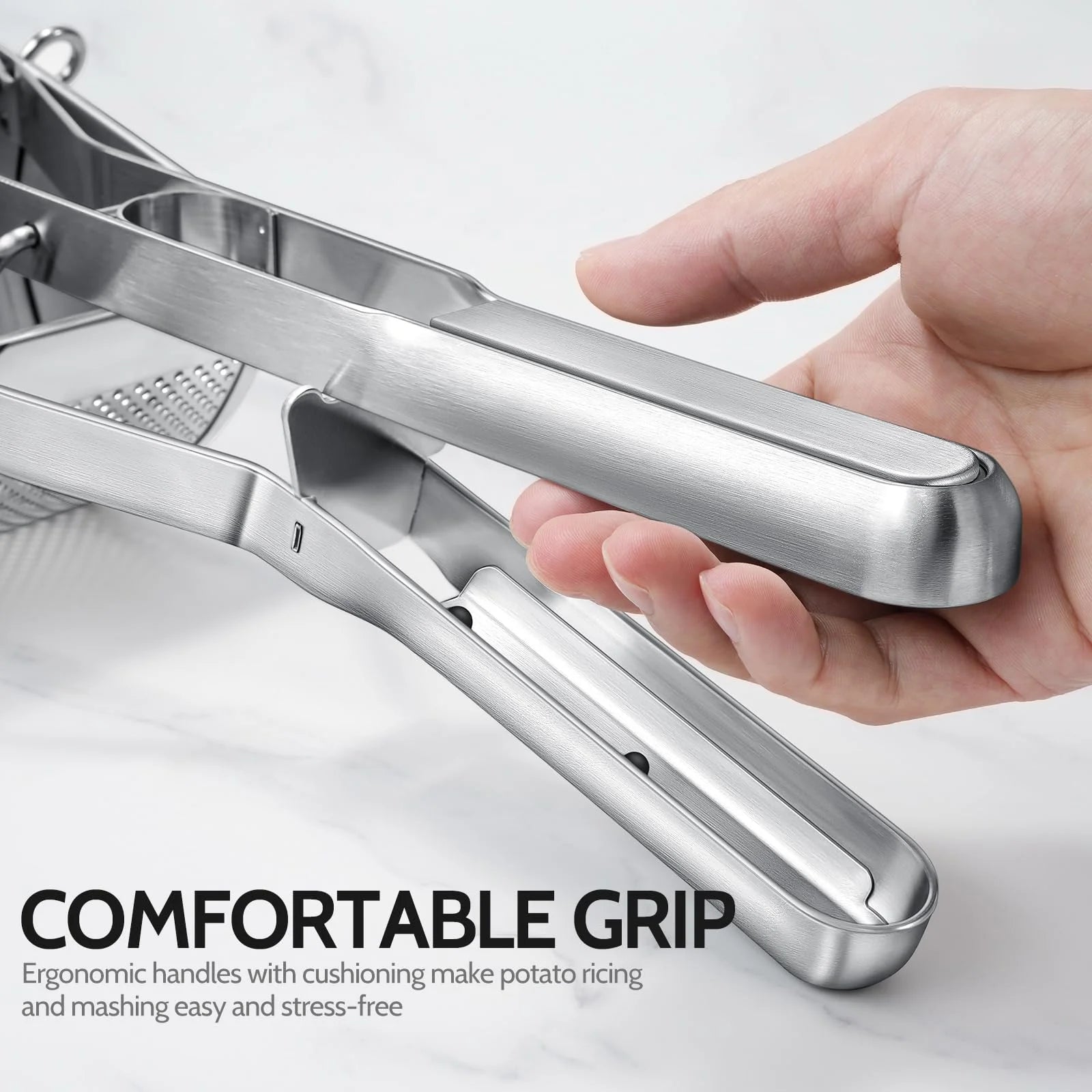 Stainless Steel Masher with Ergonomic Handle