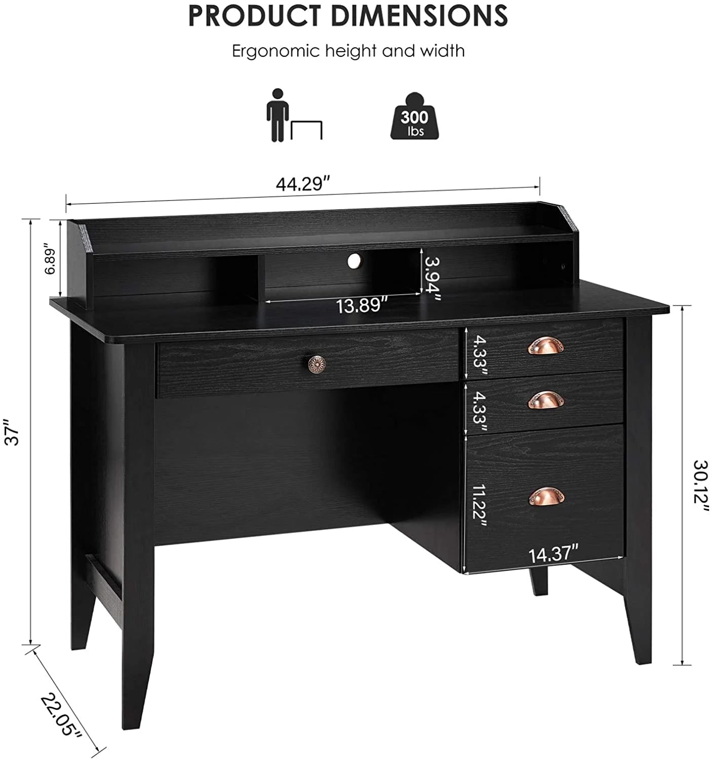 Computer Desk with Drawers