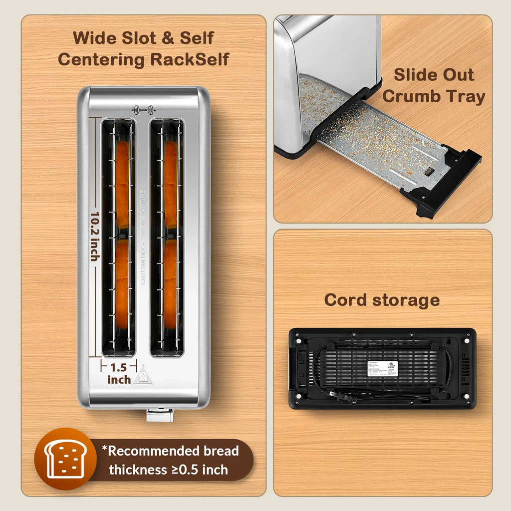 TouchScreen 4 Slice Toaster Stainless Steel - Silver