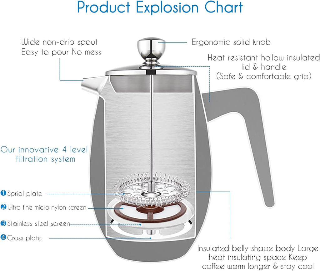 Nando French Press Thermal Coffee Maker