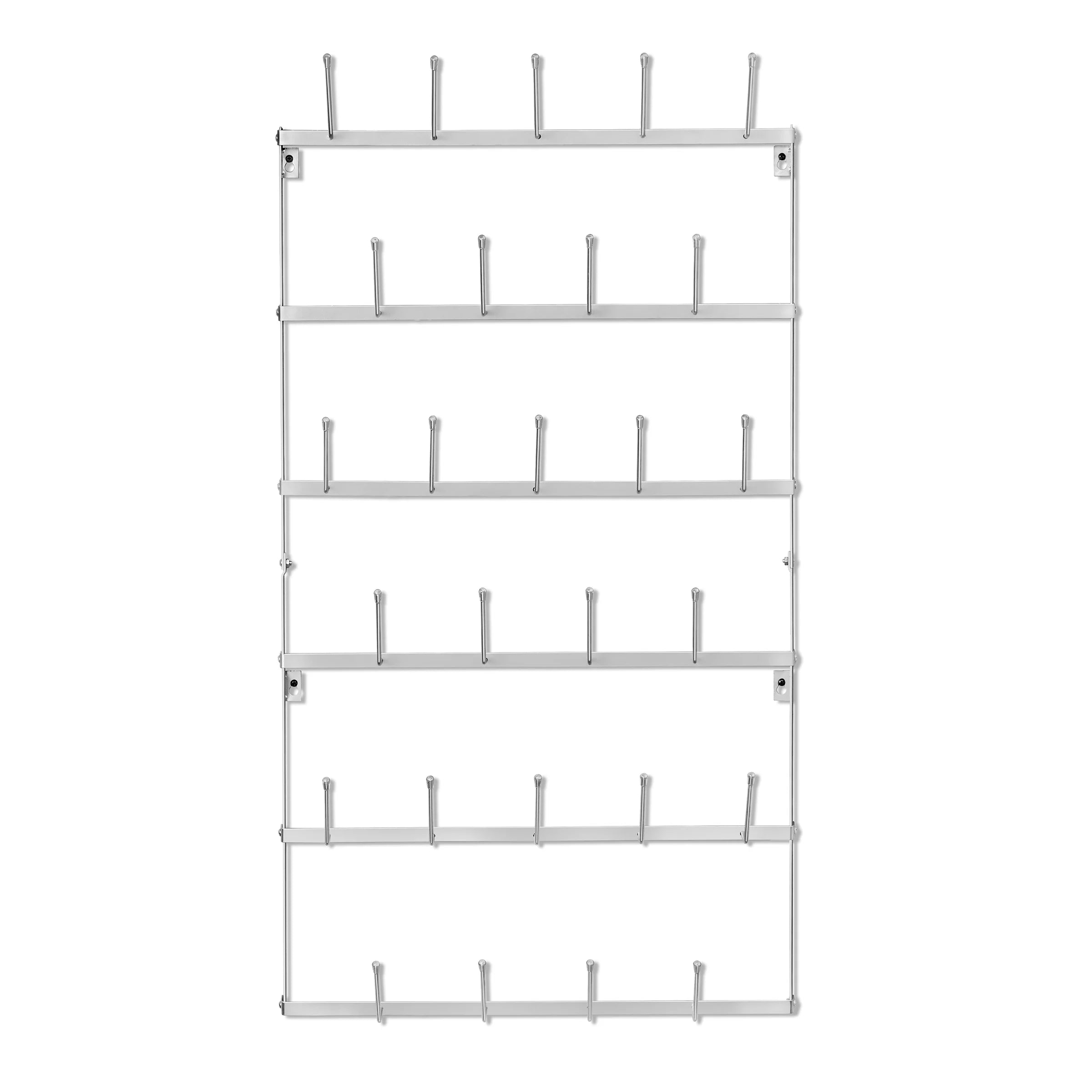 Mug Rack for Wall - Large Rustic Coffee Mug Holder Wall Mount with 27 Hooks, Coffee Cup Display Rack, 6-Tier Metal Mug Organizer for Home, Kitchen & Bar, Coffee Station, Dining Room