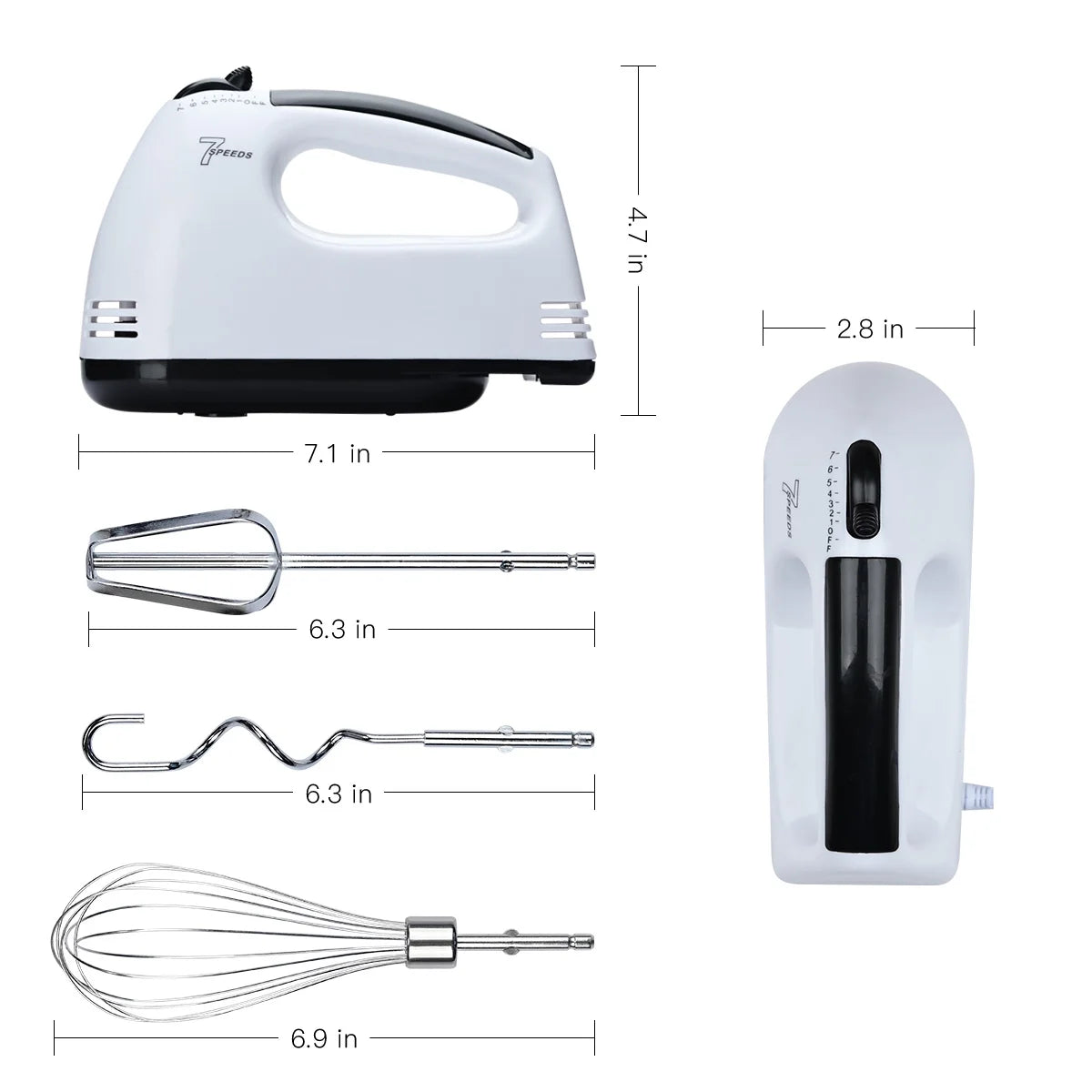 7-Speed Electric Hand Mixer 