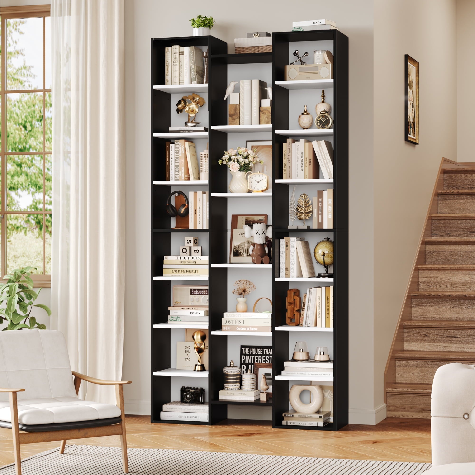Bookshelves with Adjustable Shelves