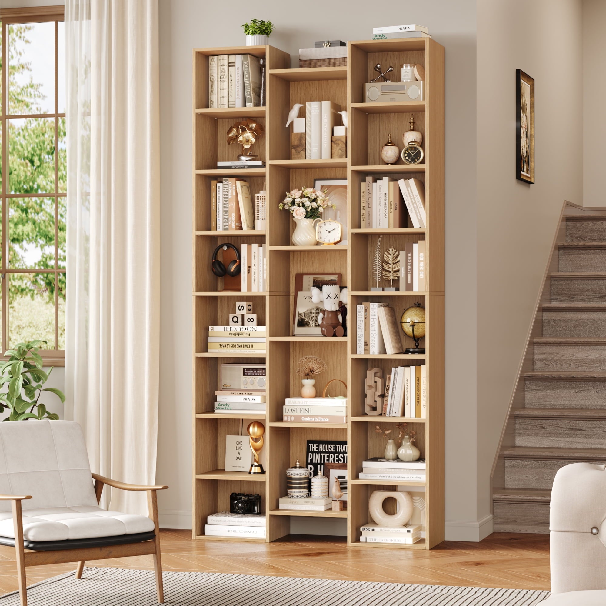 Bookshelves with Adjustable Shelves