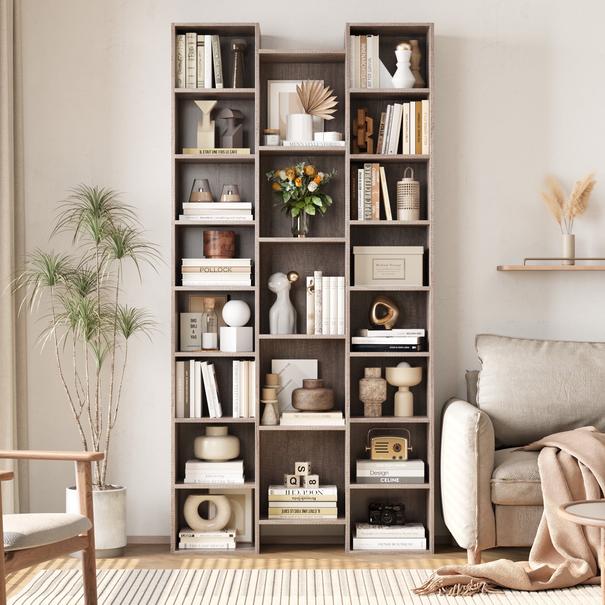 Bookshelves with Adjustable Shelves