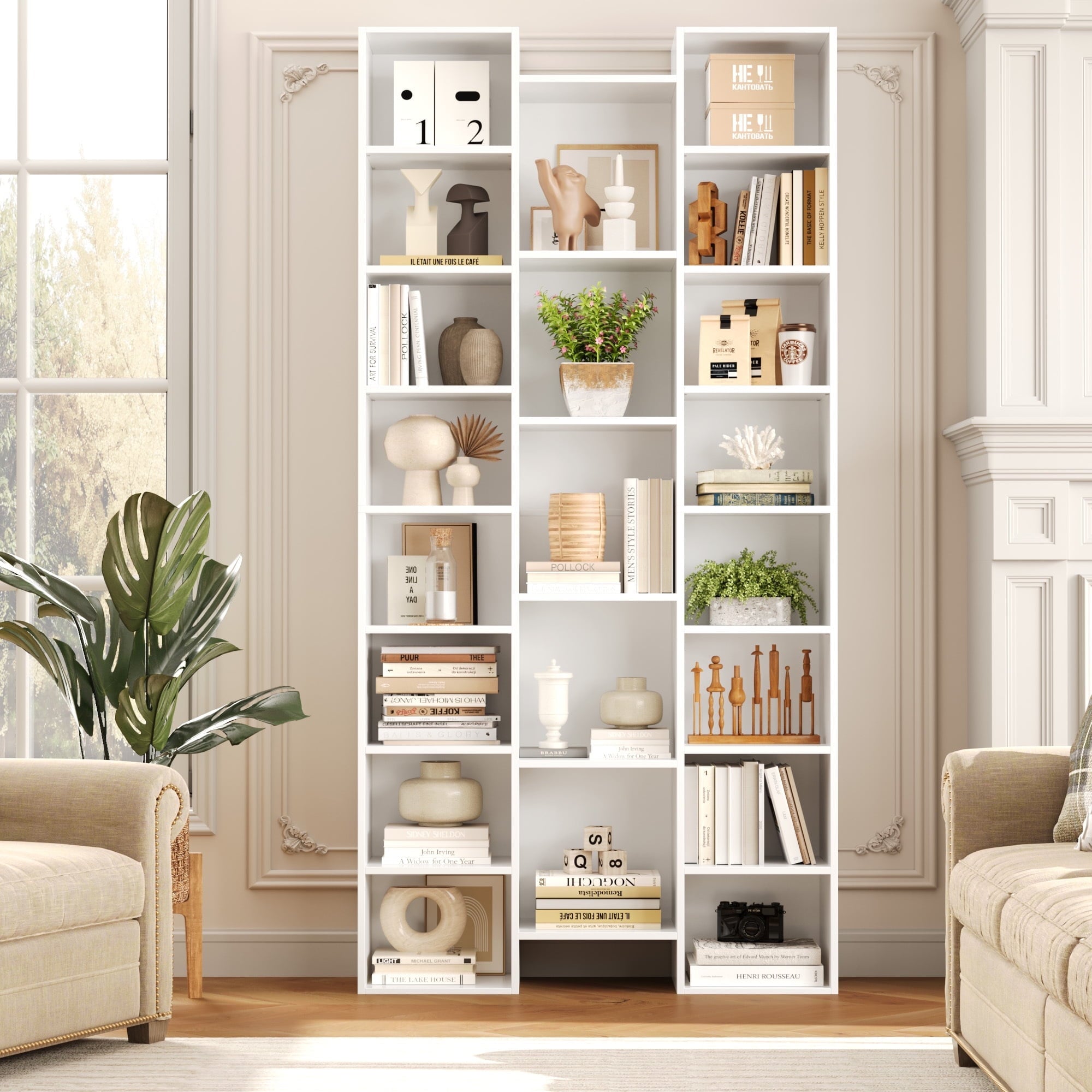 Bookshelves with Adjustable Shelves