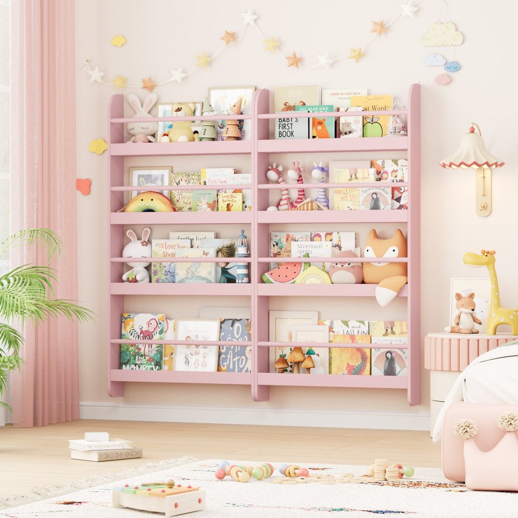 4-Tier Wall Bookshelf 