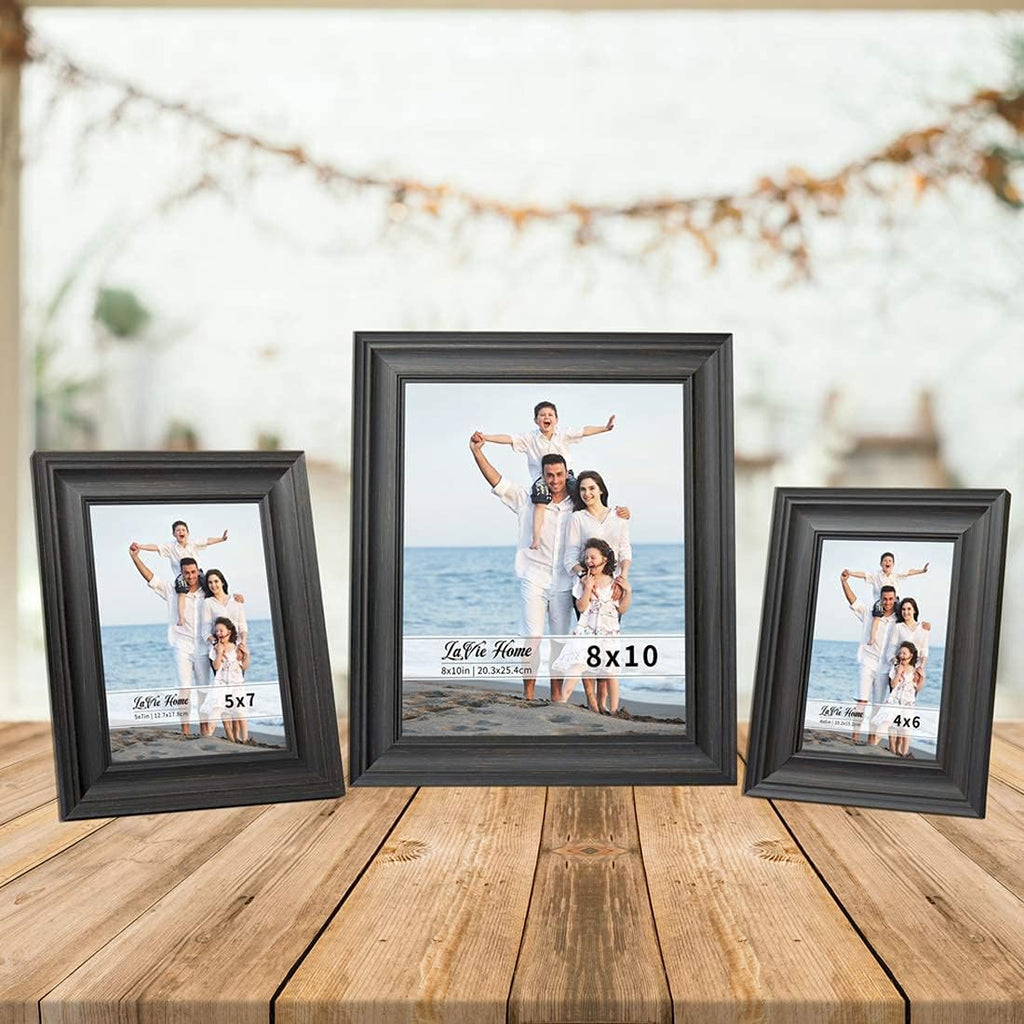8X10 Picture Frames (3 Pack, Black) 