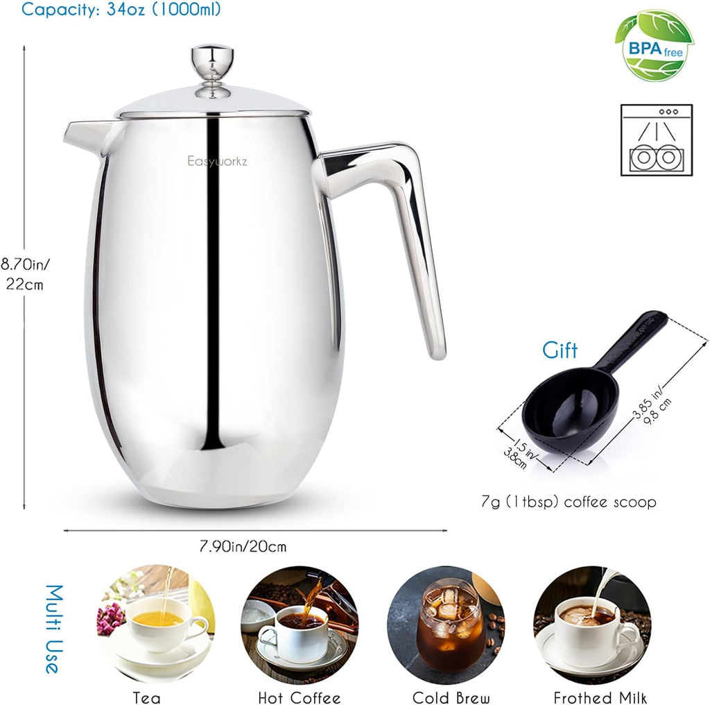 Nando French Press Thermal Coffee Maker