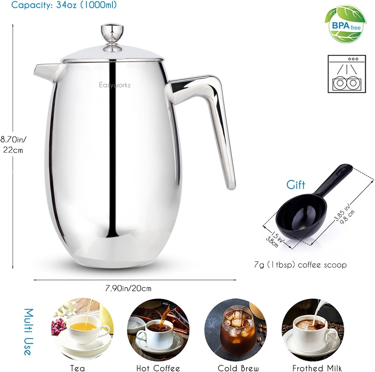 Nando French Press Thermal Coffee Maker