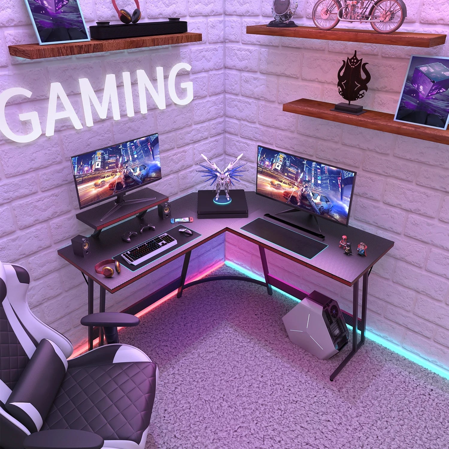 L-Shaped Gaming Desk 