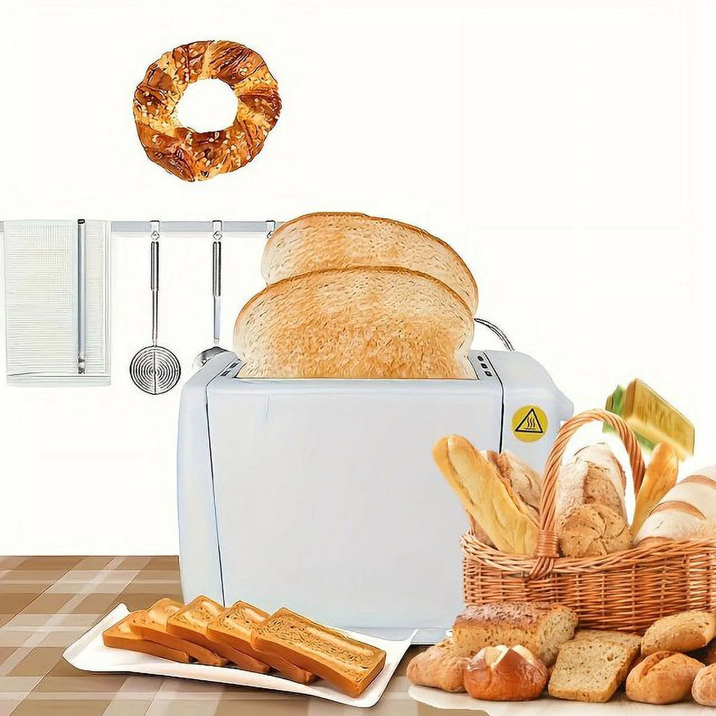 Toaster 2 Slice with Auto Shut off & Reheat Function - White