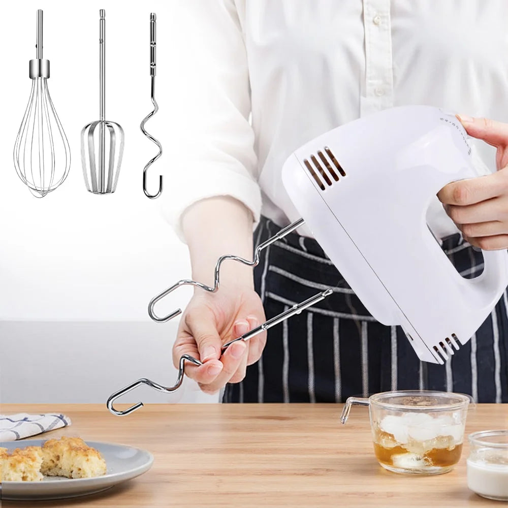  5-Speeds Electric Hand Mixer Bowls Set