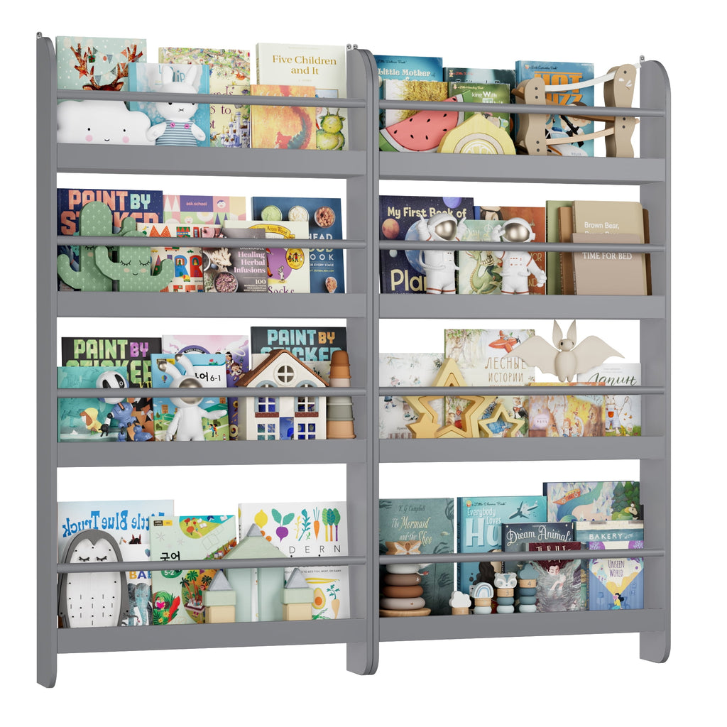4-Tier Wall Bookshelf 