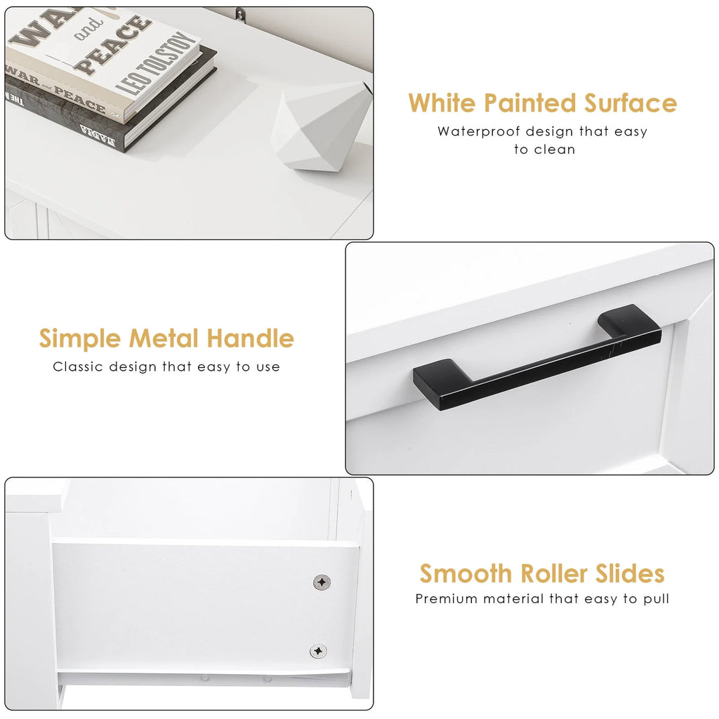 6 Drawer White Dresser