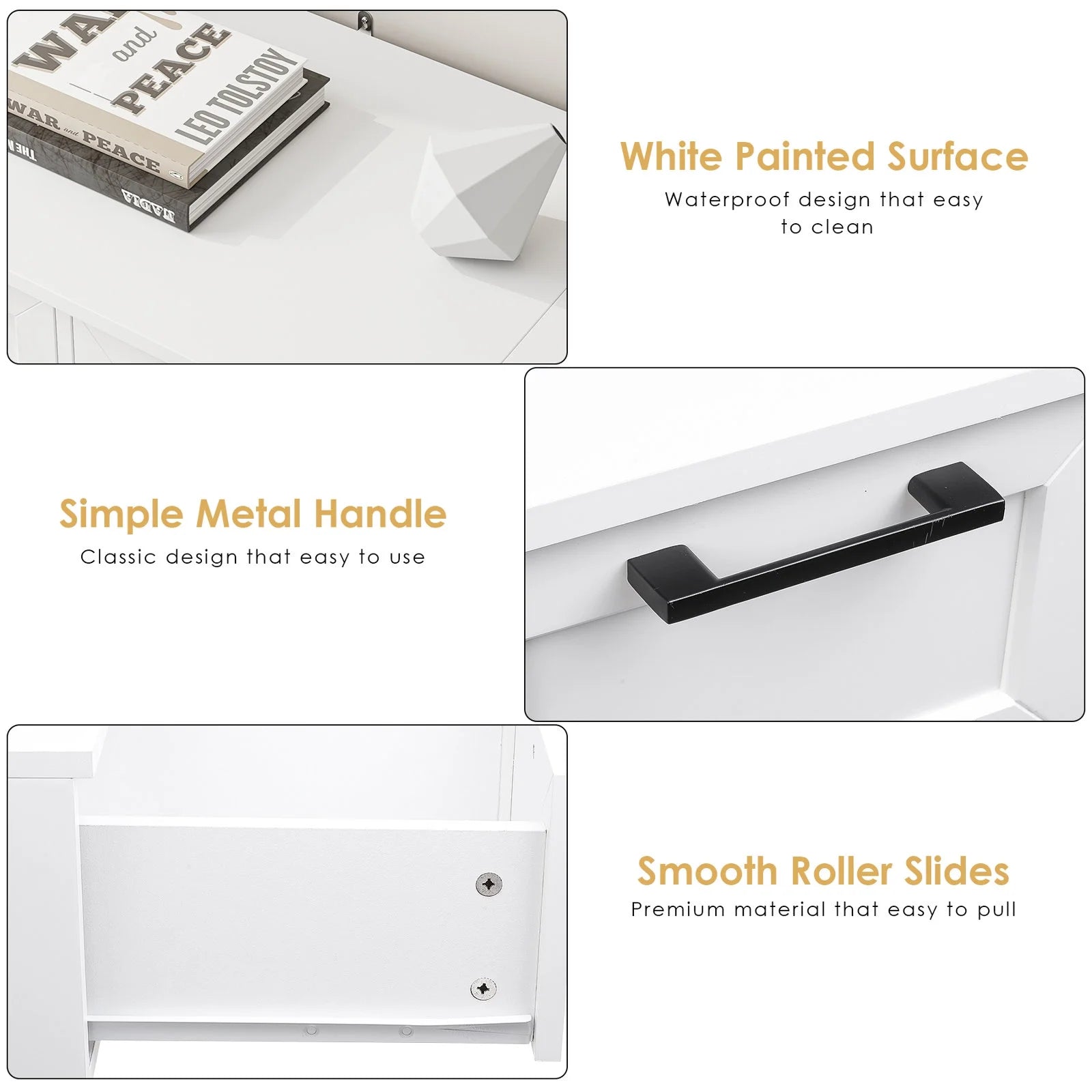 6 Drawer White Dresser