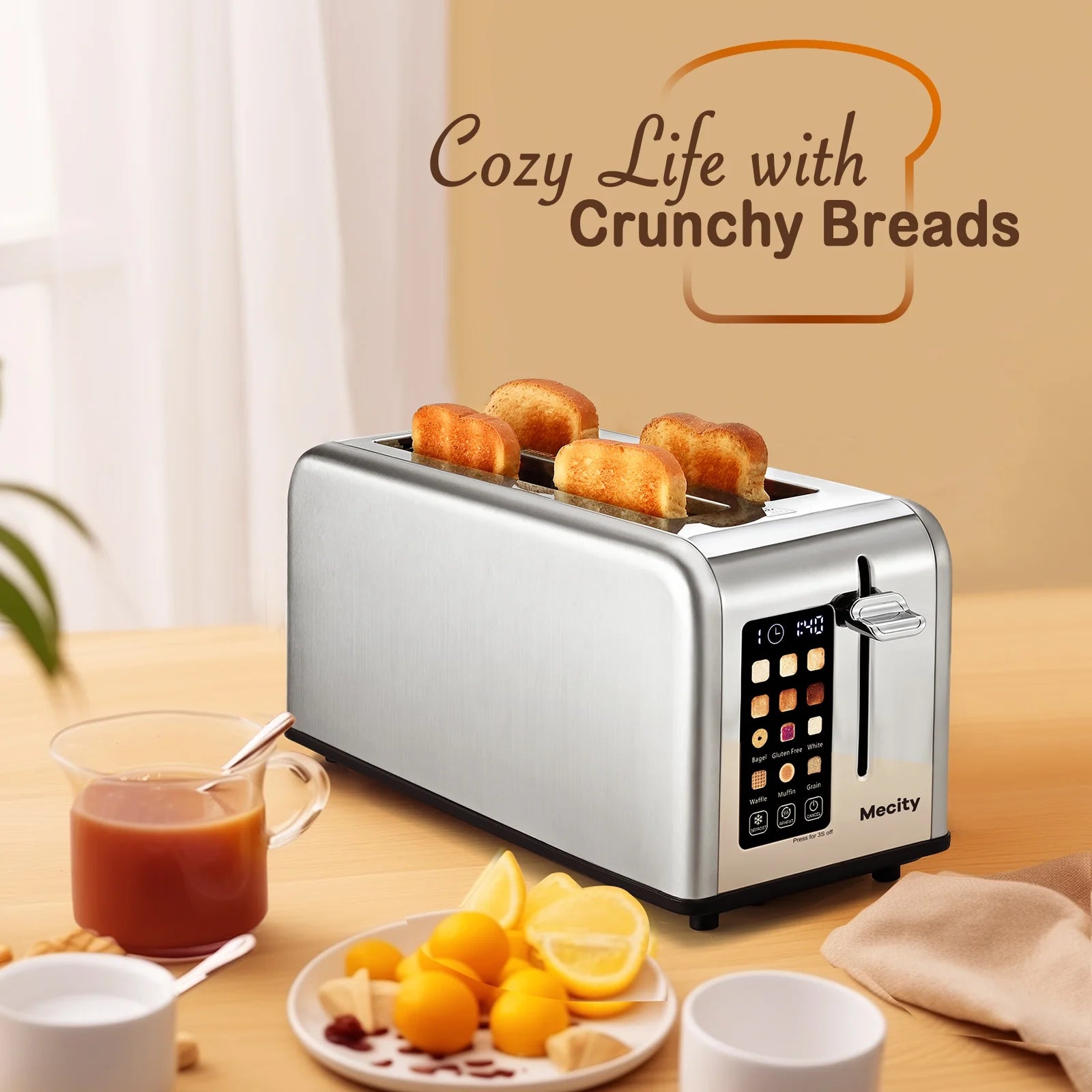 TouchScreen 4 Slice Toaster Stainless Steel - Silver