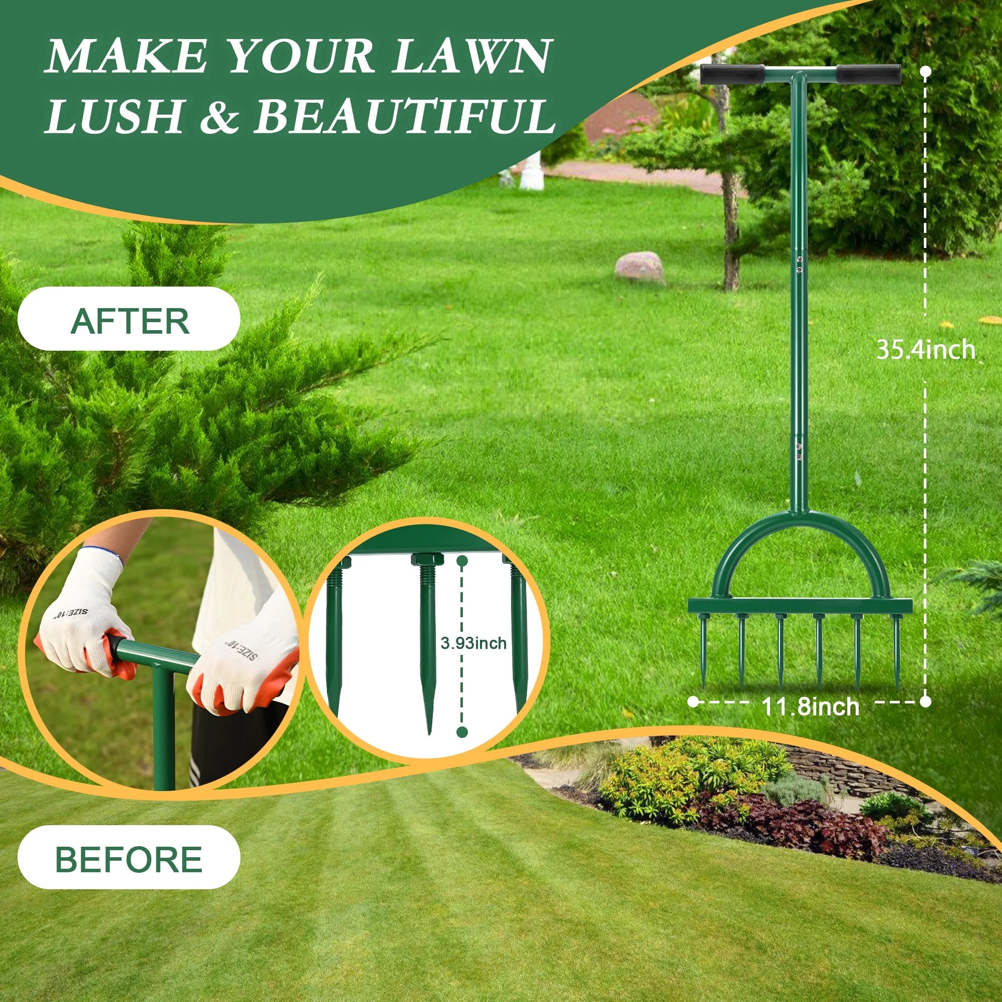 Yard Aerator with T-Handle
